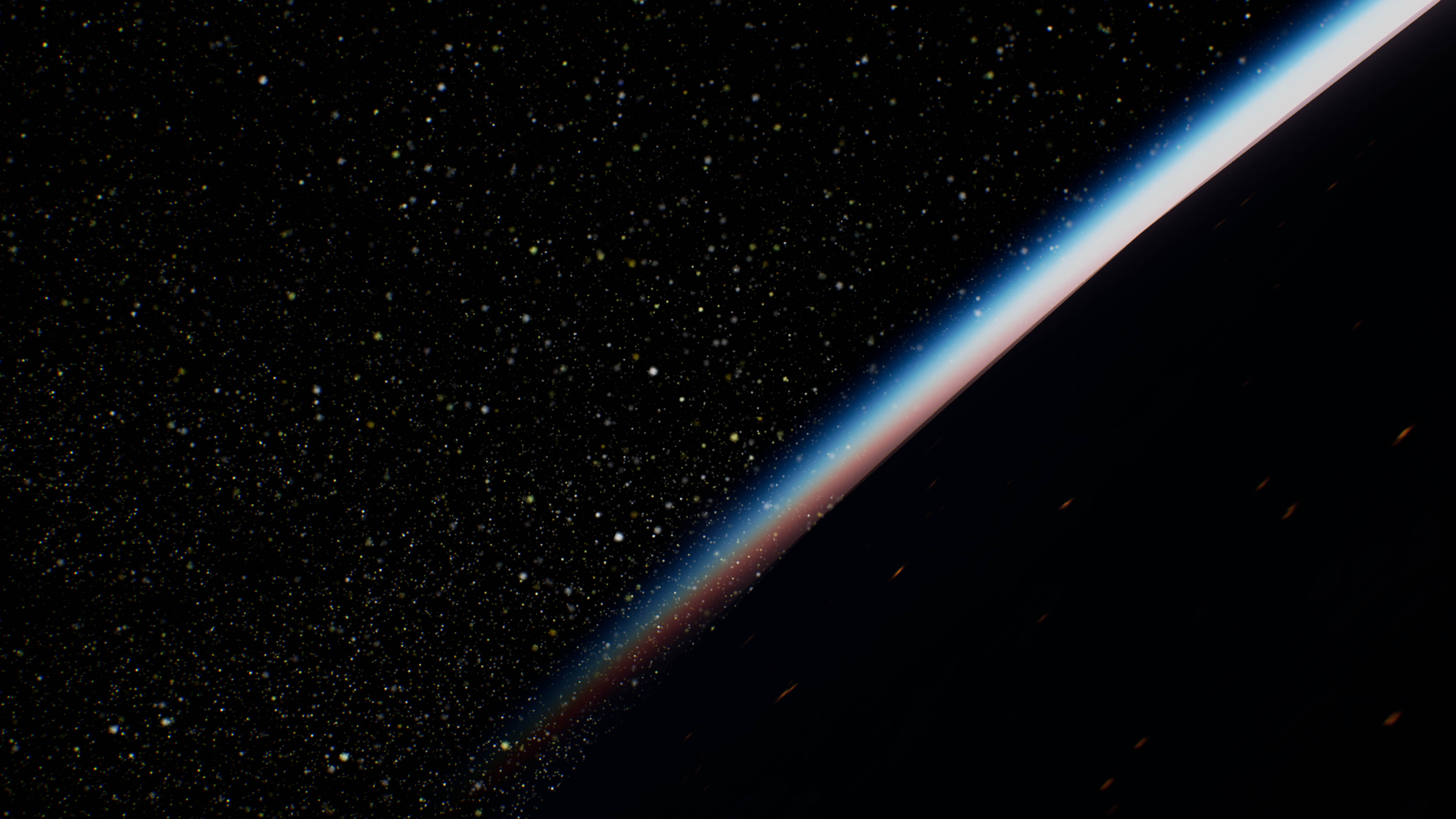 View of upper atmosphere from starship Qubit